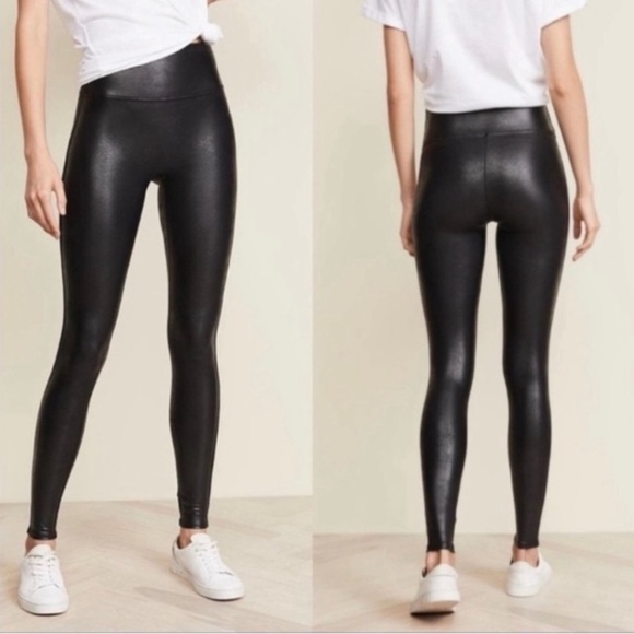 SPANX faux leather leggings L - Picture 3 of 16